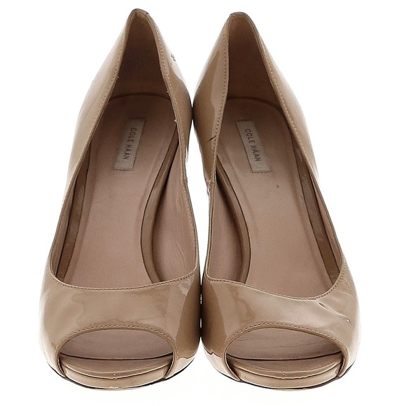 Cole Haan Shoes - Cole Haan nude patent leather heels